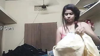 Telugu Babe Getting Dressed After Hot Shower Caught On Camera