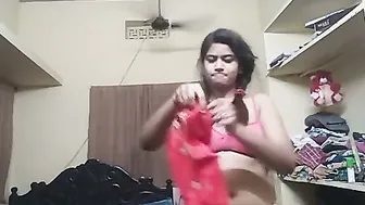 Telugu Babe Getting Dressed After Hot Shower Caught On Camera