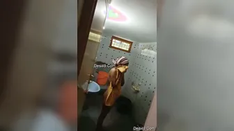 Spying On My Sexy Desi Neighbor Bathing Caught On Hidden Camera
