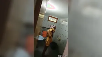 Spying On My Sexy Desi Neighbor Bathing Caught On Hidden Camera