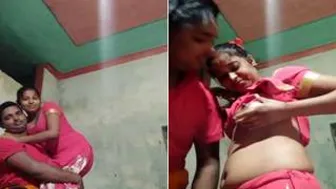 Desi Wife Getting Her Big Tits Sucked And Squeezed By Hubby