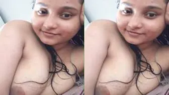 Horny GF Recording Herself Stripping Naked In Bedroom