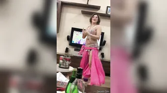 Sexy Call Girl Teasing And Dancing For Her Client At Home