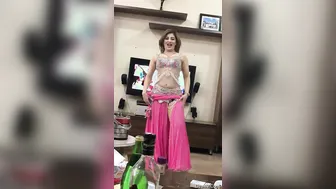 Sexy Call Girl Teasing And Dancing For Her Client At Home