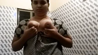 My Cute GF Showing Off Her Big Natural Tits For Me Today