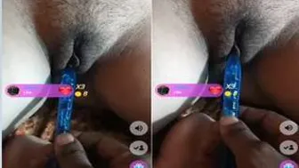 Married Bhabhi Pressing Her Boobs And Fucking Dildo At Home