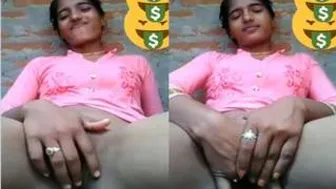 Horny GF Fingering Her Pussy For Me On Video Call