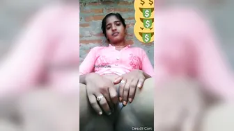 Horny GF Fingering Her Pussy For Me On Video Call