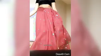 Desi Wife Doing Hot Striptease Dance Removing All Her Clothes