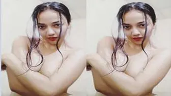 Slutty Desi Babe Stripping Completely Naked Teasing Her Body
