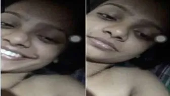 Horny GF Flashing Her Tits During Late Night Video Call