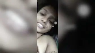 Horny GF Flashing Her Tits During Late Night Video Call