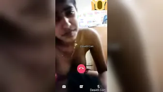 Shy College Girl Showing Off Her Perky Boobs For Boyfriend