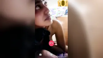 Shy College Girl Showing Off Her Perky Boobs For Boyfriend