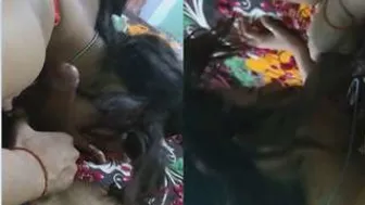 My Cute Desi GF Giving Me Sloppy Blowjob At Home
