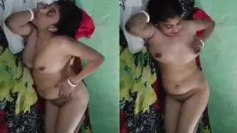 Desi Wife Getting Her Soft Boobs Massaged By Me In Our Bedroom