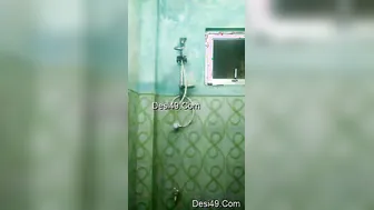 Married Boudi Getting Wet And Naked In The Bathroom For Me