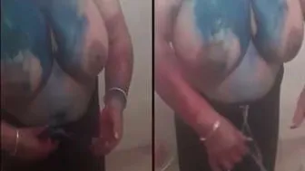 Telugu Wife Flashing Her Big Boobs For Me On Our Secret Call