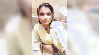 Village Bhabhi Exposing Her Huge Tits And Hairy Pussy Outdoors