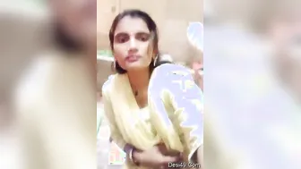 Village Bhabhi Exposing Her Huge Tits And Hairy Pussy Outdoors