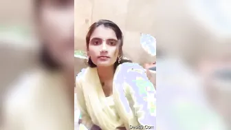 Village Bhabhi Exposing Her Huge Tits And Hairy Pussy Outdoors