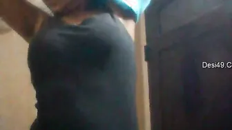 Young GF Flashing Her Perfect Round Tits For Her Man