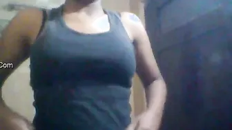 Young GF Flashing Her Perfect Round Tits For Her Man