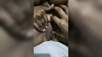 Naughty Bhabhi Spreading Her Legs Showing Her Wet Pussy Closeup