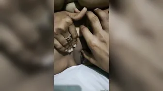 Naughty Bhabhi Spreading Her Legs Showing Her Wet Pussy Closeup