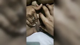 Naughty Bhabhi Spreading Her Legs Showing Her Wet Pussy Closeup