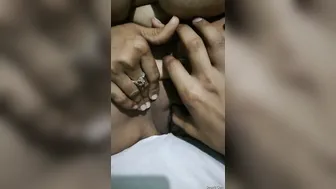 Naughty Bhabhi Spreading Her Legs Showing Her Wet Pussy Closeup