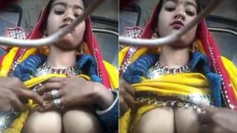Married Bhabhi Teasing With Her Big Bare Tits On Display