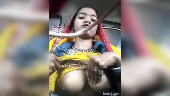 Married Bhabhi Teasing With Her Big Bare Tits On Display
