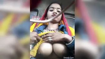 Married Bhabhi Teasing With Her Big Bare Tits On Display
