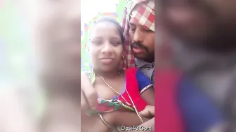 Young Village Couple Getting Naughty Outdoors Together