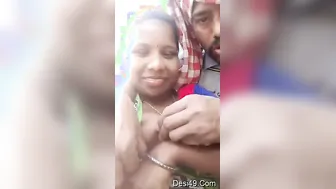 Young Village Couple Getting Naughty Outdoors Together