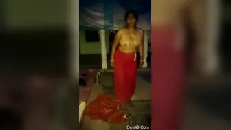 Village Bhabhi Slowly Stripping Everything Off For Lover