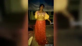 Village Bhabhi Slowly Stripping Everything Off For Lover
