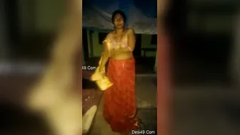Village Bhabhi Slowly Stripping Everything Off For Lover