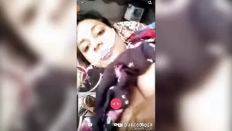 Horny Desi GF Showing Off Her Big Tits On Video Call