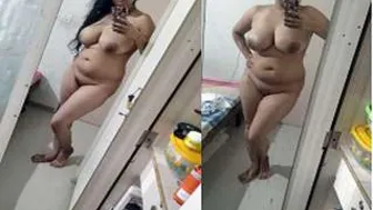 My Desi GF Exposing Her Tight Body For Me In Bedroom