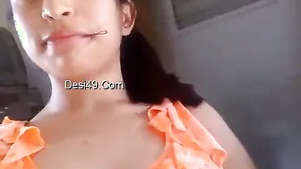 Shy Desi GF Flashing Her Perfect Tits For Her Lover