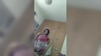 Horny Indian Wife Undressing Slowly Revealing Everything For Me