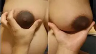 Playing With My Sexy Wife Soft Tits Squeezing Them Hard