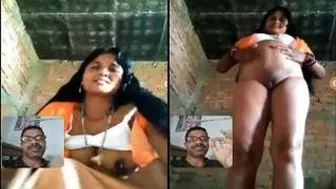 Village Wife Stripping Naked On Video Call Showing Everything Off