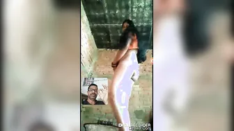 Village Wife Stripping Naked On Video Call Showing Everything Off