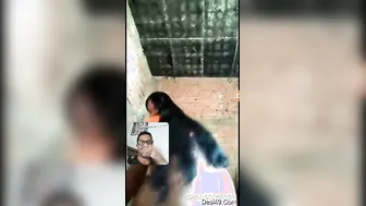 Village Wife Stripping Naked On Video Call Showing Everything Off