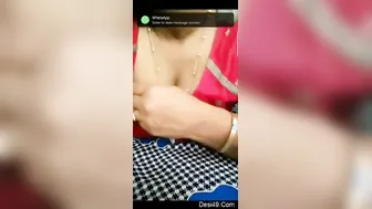 Desi Bhabhi Revealing Her Massive Natural Tits For Her Man Again