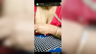 Desi Bhabhi Revealing Her Massive Natural Tits For Her Man Again
