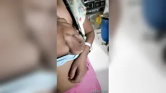 Wife Getting Her Milky Boobs Pressed And Squeezed By Hubby